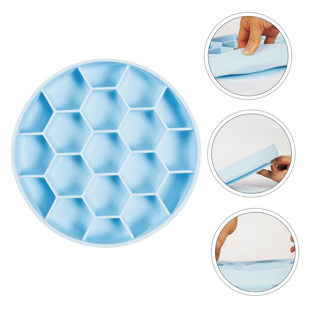BESPORTBLE Ciotola per Cani Ventosa Antiscivolo per Alimentazione Lenta Design Unico Angoli Arrotondati in Silicone Anti-ingozzamento e Prevenzione del Vomito