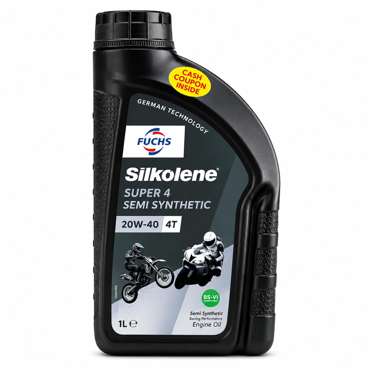 FUCHS Silkolene 20W40 Engine Oil For Bike & Scooter Semi Synthetic API SL (1L)-image-3