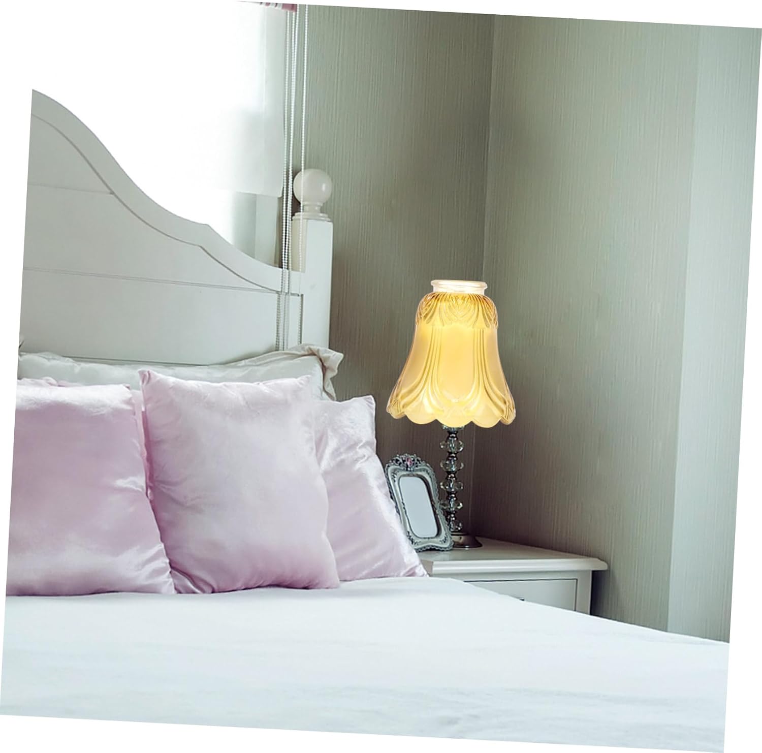 2pcs Decorative Bell-shaped Lampshade Light Cover for Chandelier and Home Lighting Chic Design Installation for Living Room and Bedroom Decor