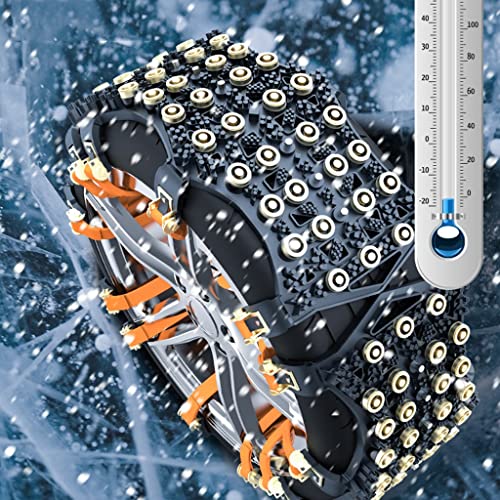 Cadenas de nieve universales ajustables para neumáticos negros de 165-275 mm en pack de 6 unidades 3