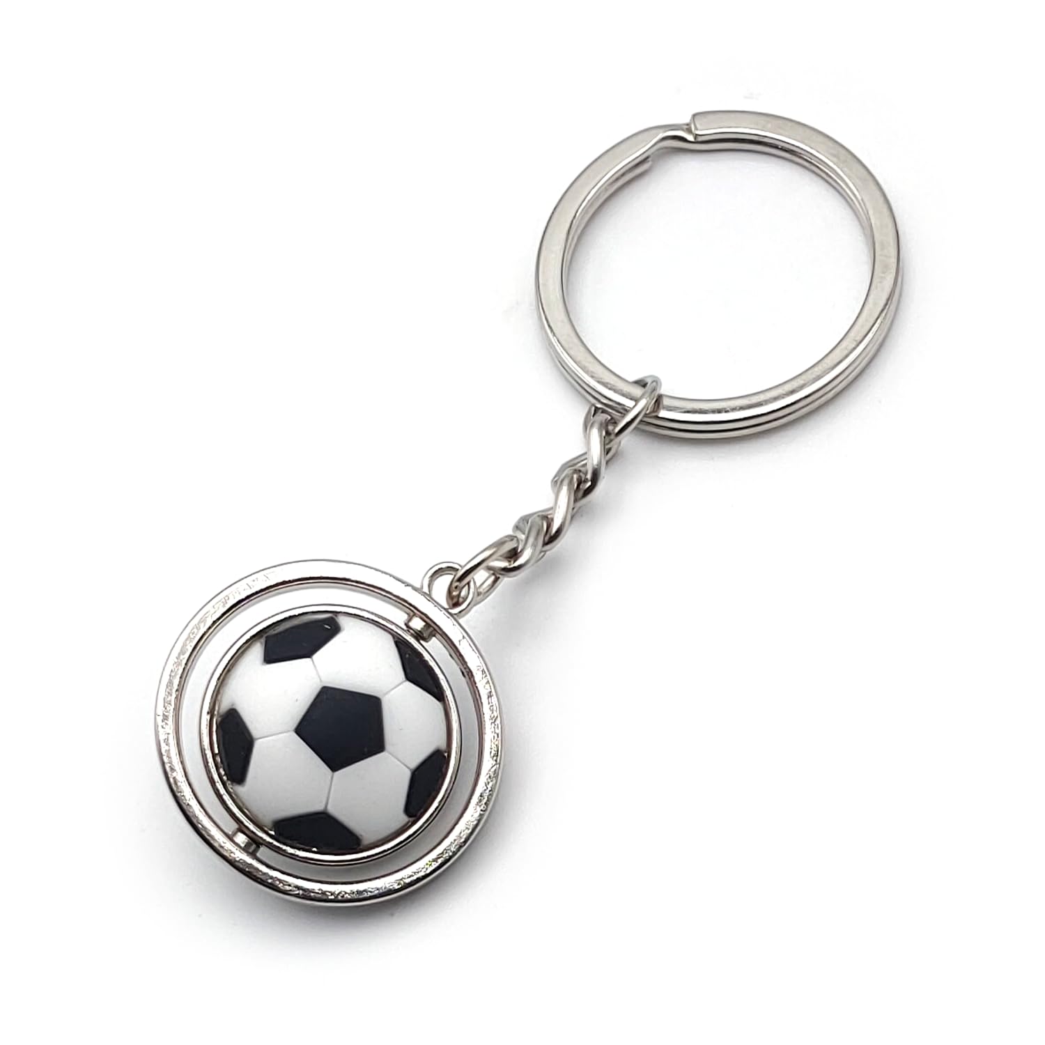 Portachiavi Tascabile Pallone da Calcio Soccer con Anello Portachiavi Accessorio Uomo Donna Regalo