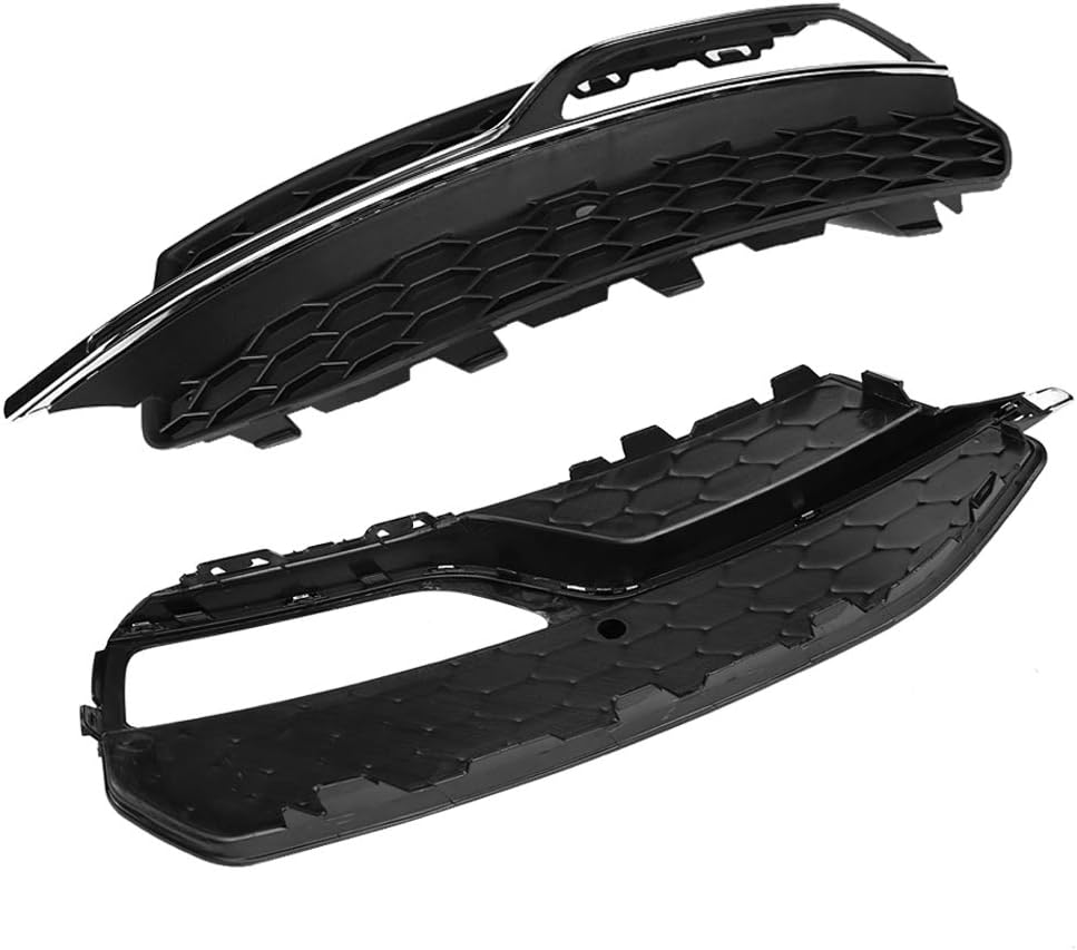 Acouto For Front Bumper Fog Light Grilles Gloss Black for S-Line 8V 2013-2016 for Front Bumper Fog Ligh