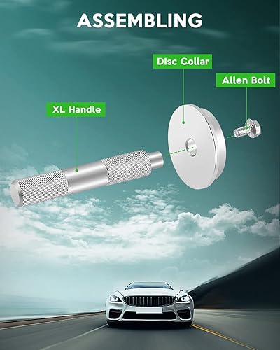 Miniatura 5 de SCITOO Juego de herramientas de carcasa de eje de collar de 9 discos para rodamientos de rueda automotriz, 10 Uds