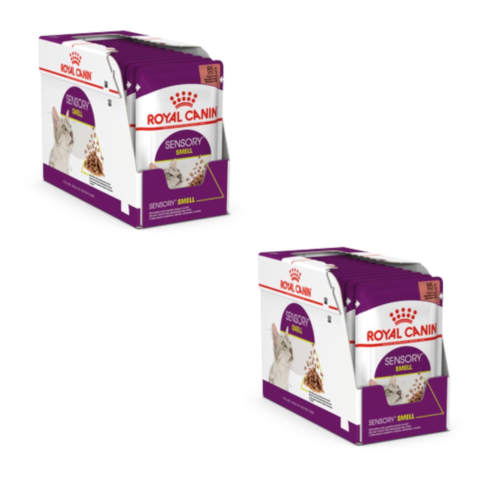 Royal Canin Sensory Smell | dwupak | 2 x 12 x 85 g | mokra karma dla dorosłych kotów | kawałki w sosie | do pobudzenia zmysłu węchu | instynktownie preferowana