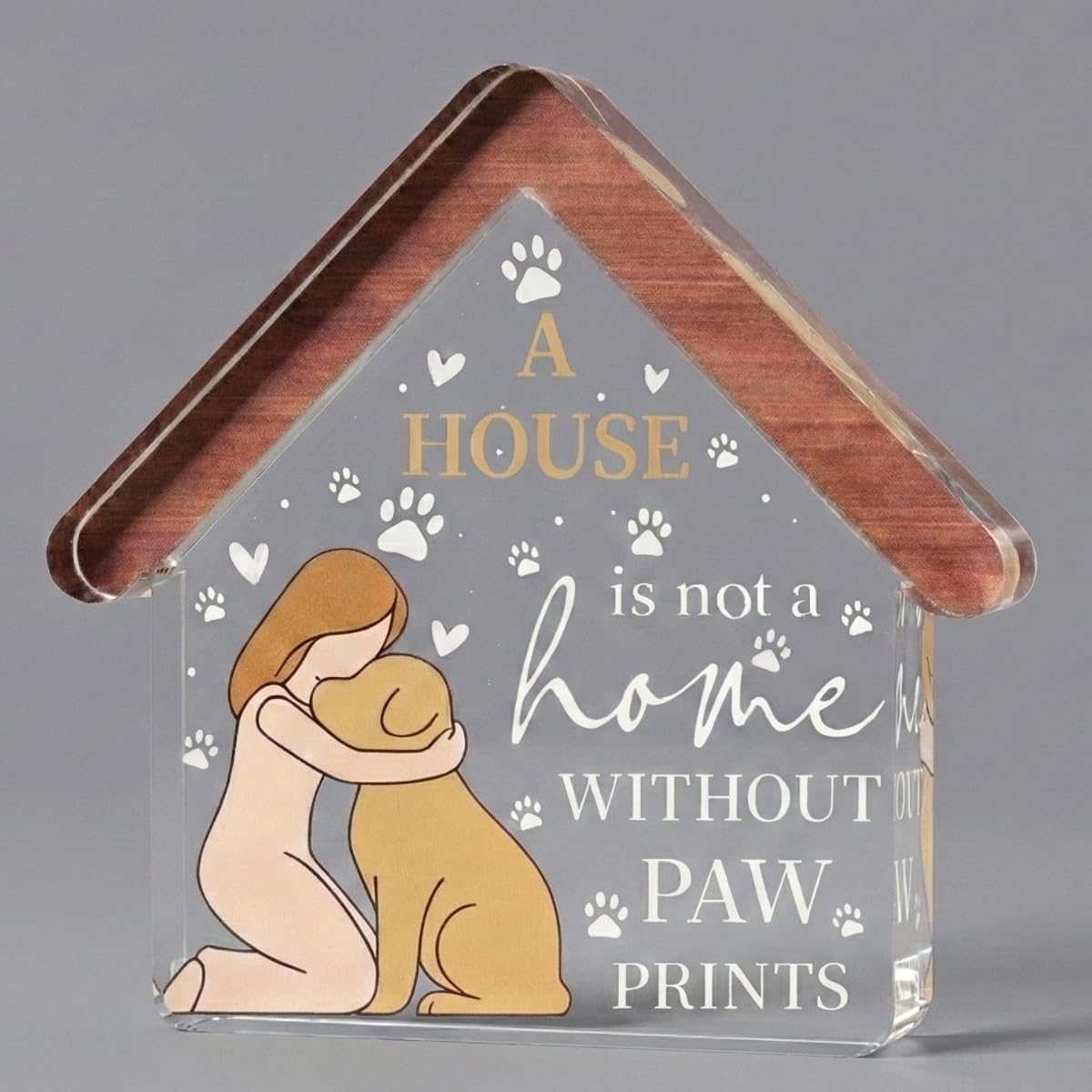 Dog Mom Gifts For Women, Unique Thoughful Dog Mom Gifts, Holiday Acrylic Sign Decor For Dogs Moms, Unique Home Decor Sign With Inspirational Quote, Best Gift for Pet Lovers