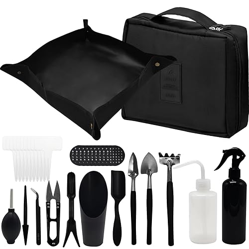 Kit D'outils de Jardin, 17 Pièces Mini Outils de Jardinage