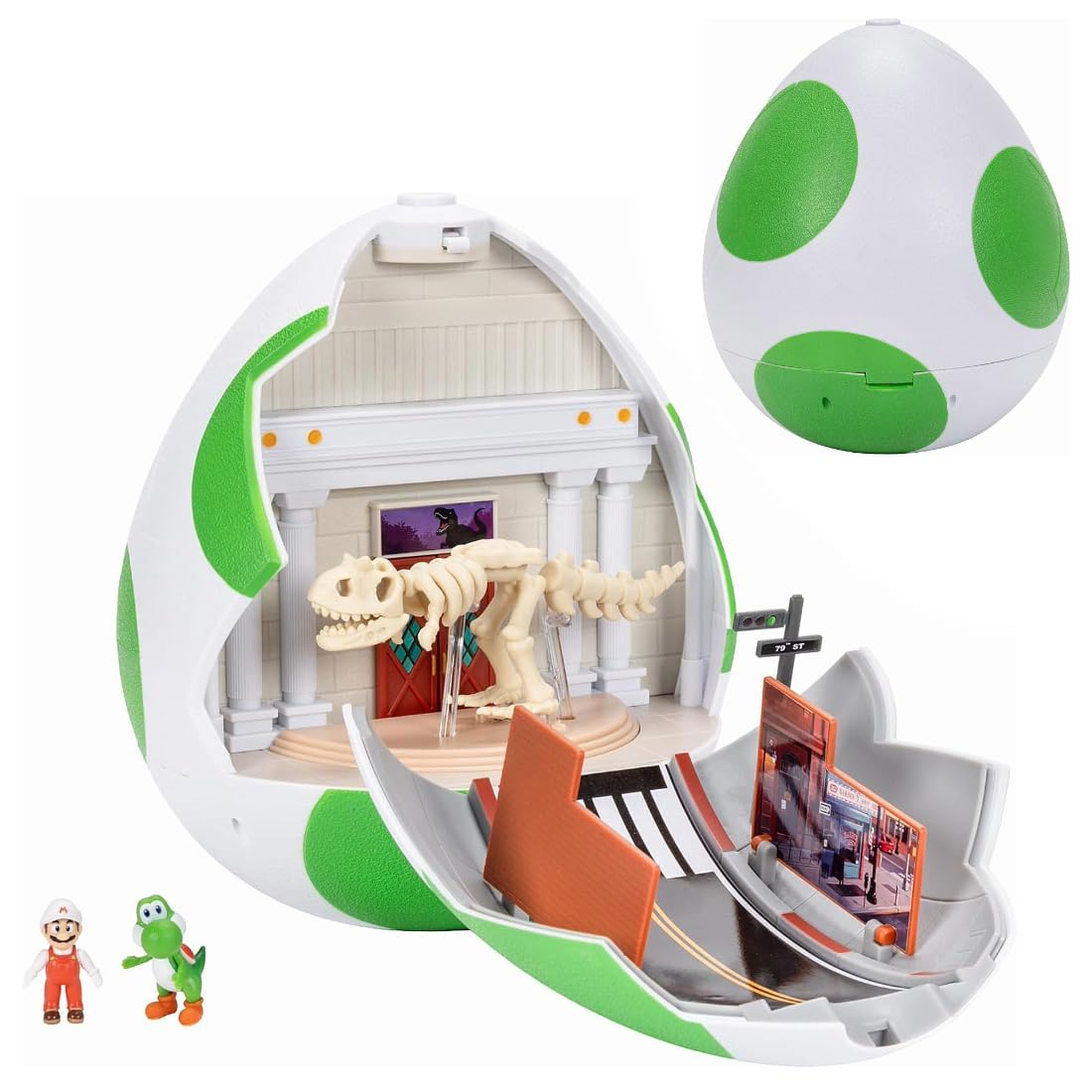 The Super Mario Galaxy Movie Yoshi Egg 9" / 23cm Playset with 1.5" Action Fig...