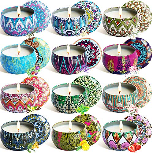 YCYH Scented Candles Gift Sets, Natural Soy Wax 2.5 Oz Unit Portable Travel