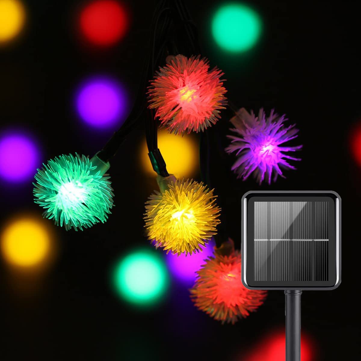 Epyz Solar String Lights, 6.5 Meter 30 LED Decorative Lighting Snow Ball for Garden, Home, Patio, Lawn, Party, Holiday, Indoor, Outdoor, Party Decorations Waterproof (Warm Yellow) (B09N9JDV33) Amazon Price History, Amazon Price Tracker