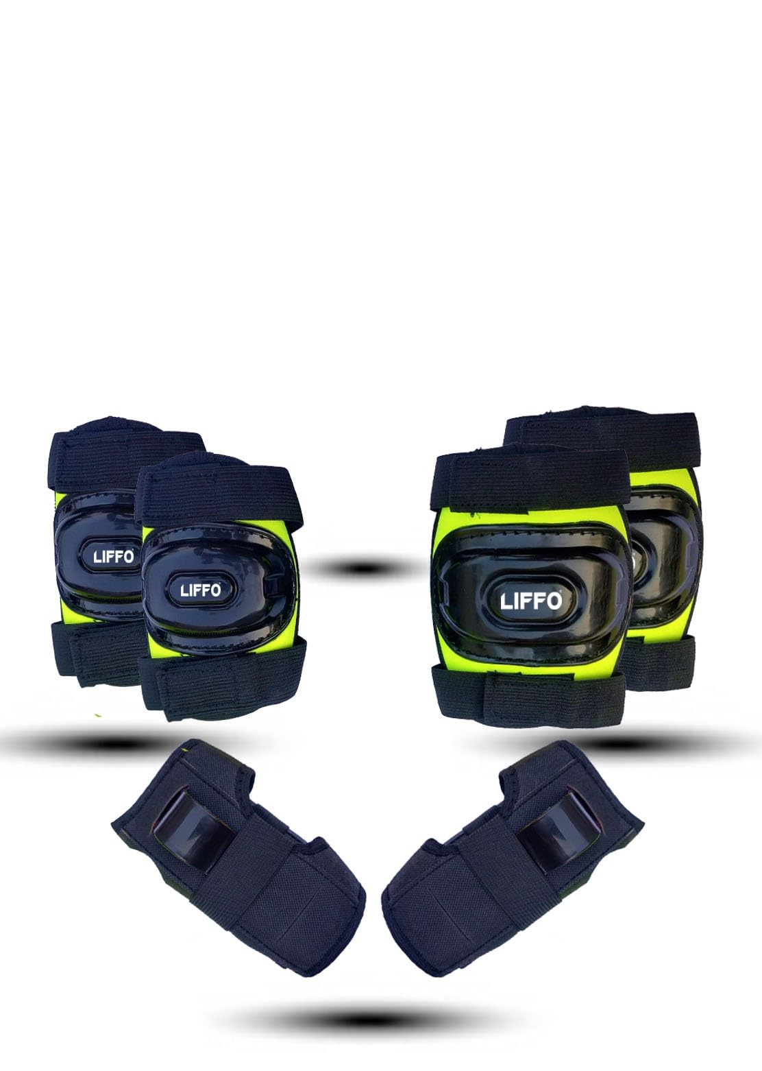 Liffo® Protective Set Guard Protection kit with Knee, Elbow and Wrist Guards (Set of 6) Suitable to Kids of Age 6-15 Years for Skating, Cycling, Roller Skating (Green) (Large (10 Years Upward)) (B0CYBHWN83) Amazon Price History, Amazon Price Tracker