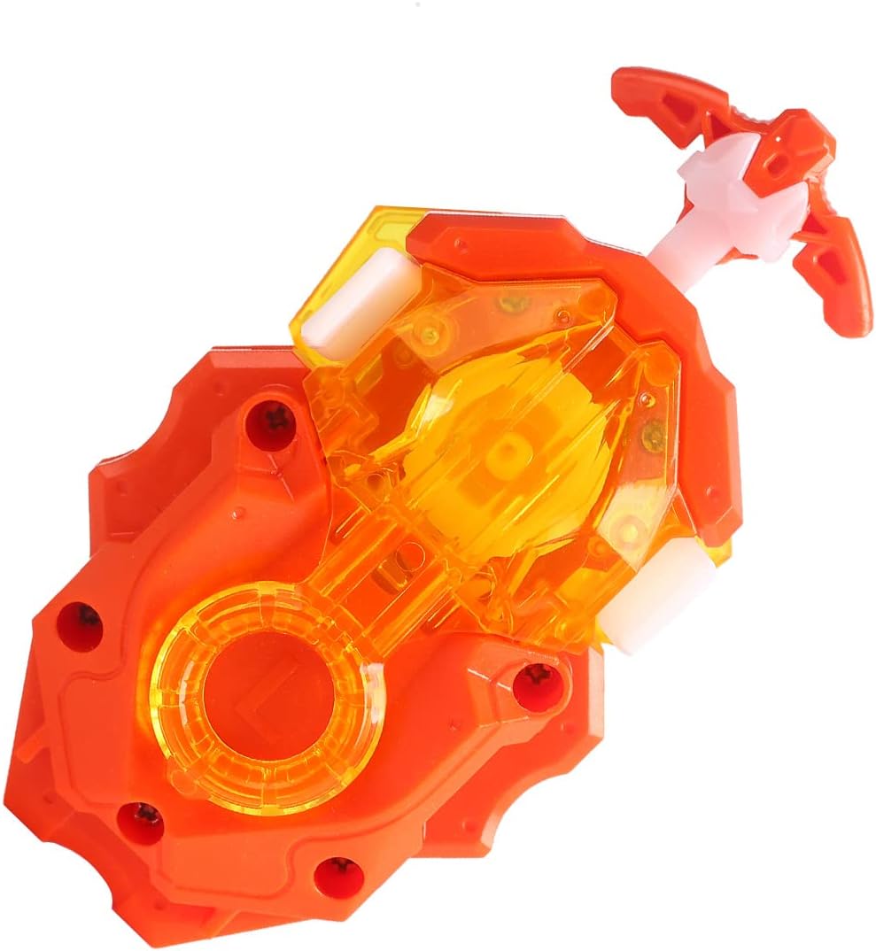 Battling Tops B-184, Two-Way Launcher, DB Layer System Pull-Wire Launcher (Orange)