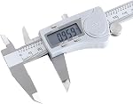 Accusize IP54 Digital Caliper, 0-6 in/150 mm, 2015-0150 | 4-Way Inch/Metric Caliper, 0.0005 in/0.01 mm Resolution, +/-0.03 mm Accuracy, Stainless Steel, Large LCD