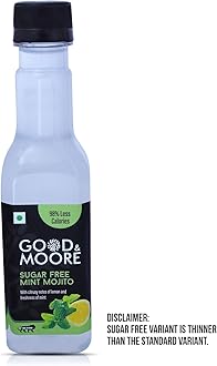GOOD&MOORE Mint Mojito Syrup 750ml | Concentrated Premium Mixer for Cocktails, Mocktails, Sodas, Ice Teas, Beverages & Juices | Ready to Mix, Refreshing & Flavorful
