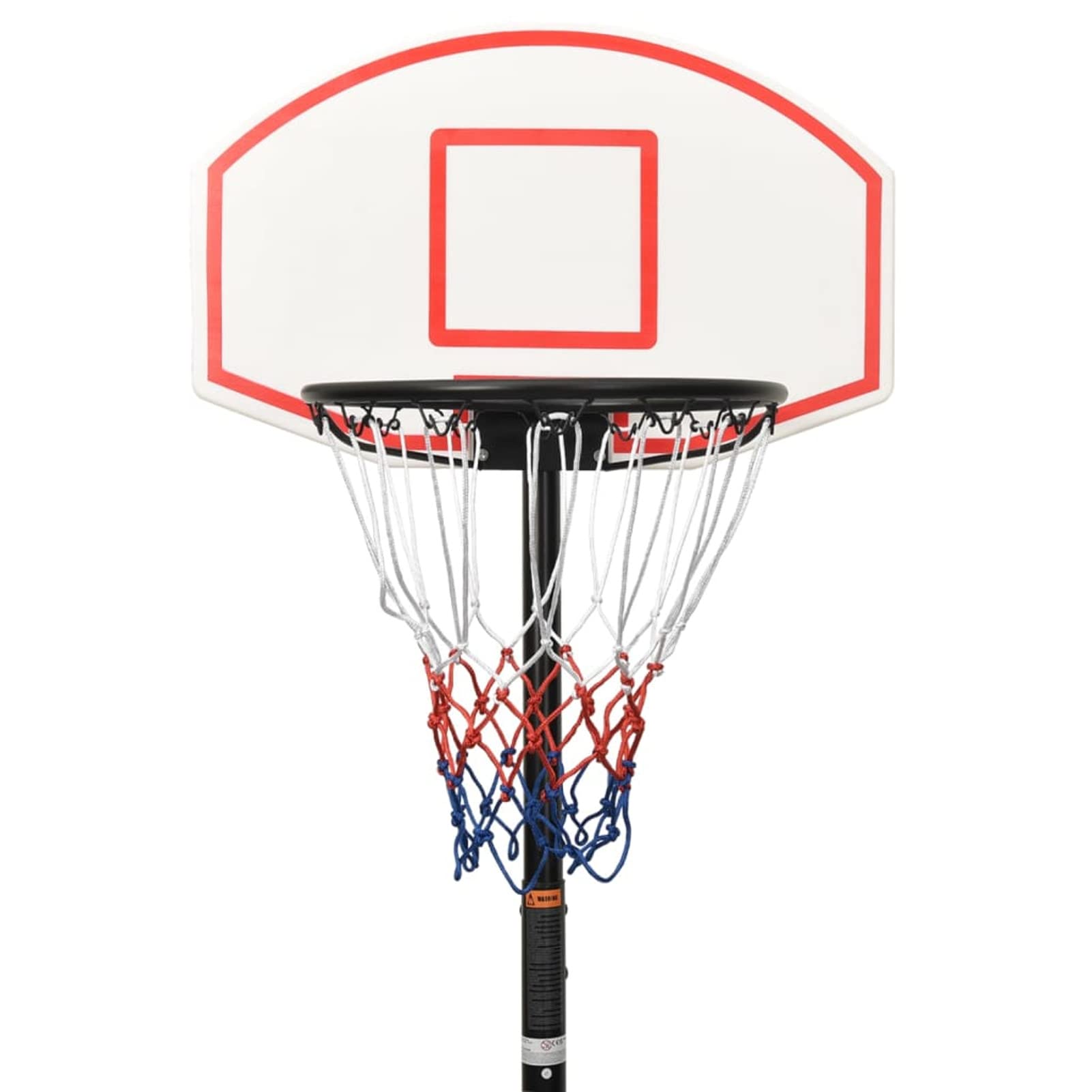 LAPOOH Stojak do koszykówki biały 216-250 cm polietylen, artykuły sportowe, lekkoatletyka, koszykówka, obręcze do koszykówki-93655