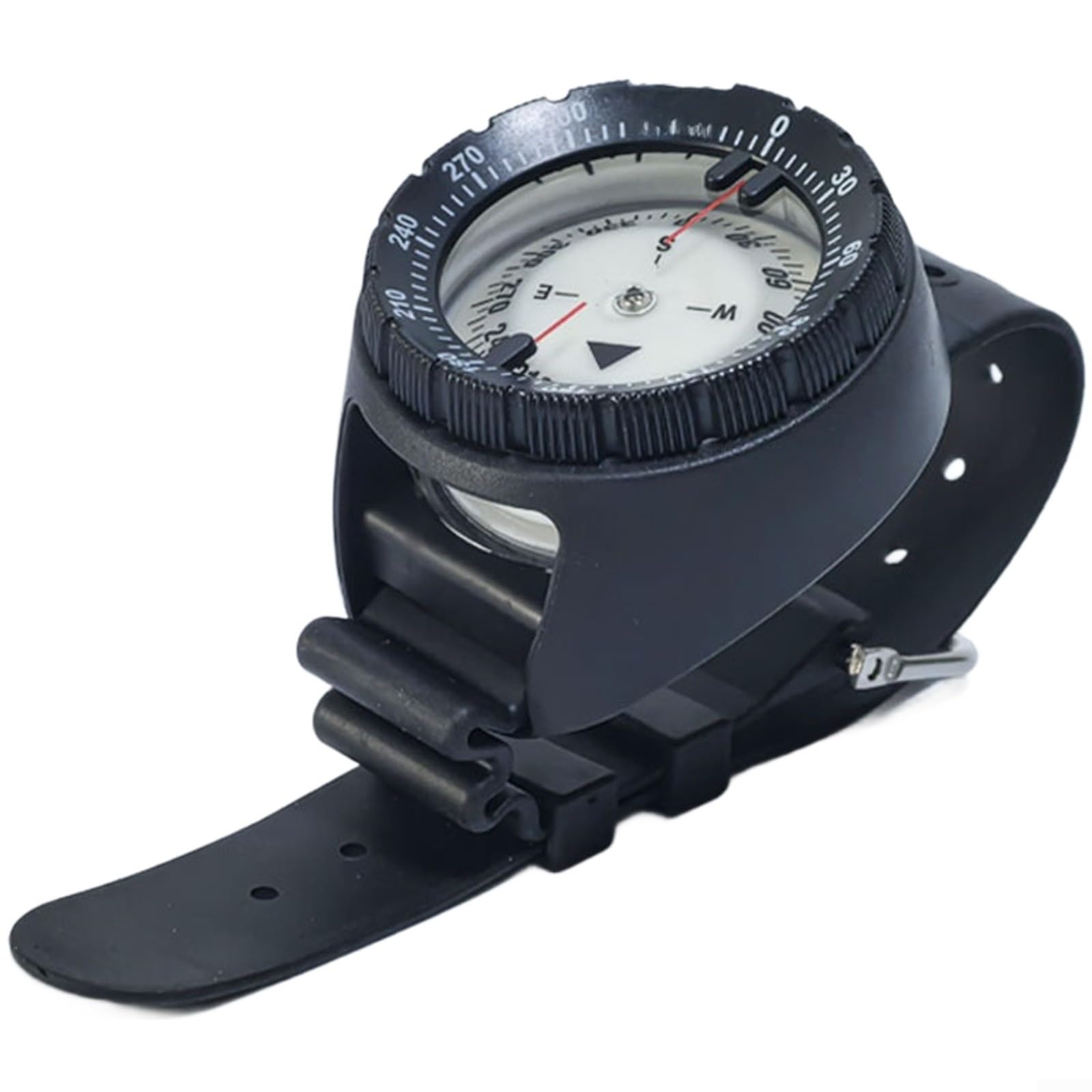 Alanmoship 1 Pack Wrist Mounted Scuba Diving For COMPASS Waterproof 50M Luminous For DIAL Side View Window For Underwater Navigation Hiking Camping Grey(F)