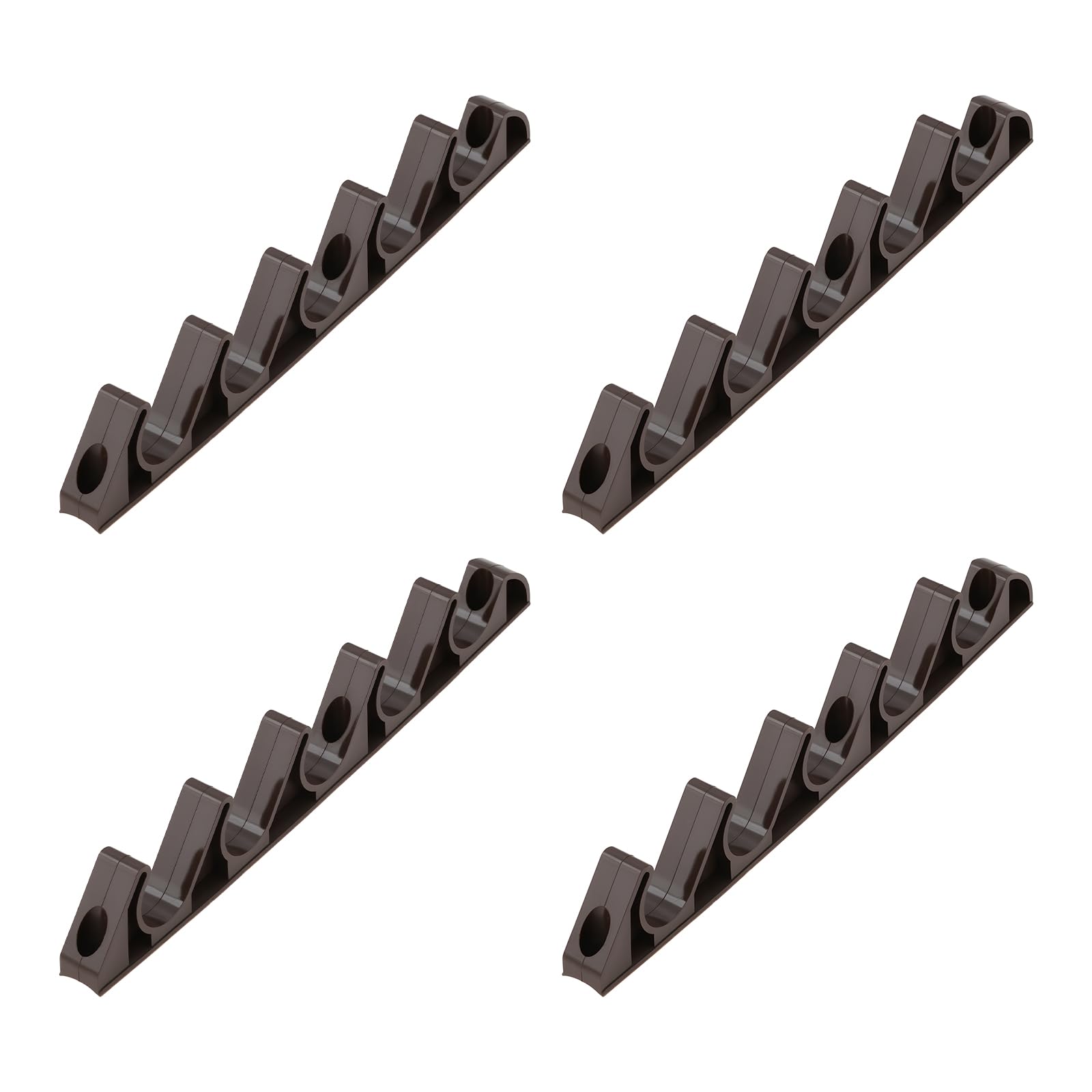 Ecsing Brown 4Pcs 5 Position Lawn Backrest Adjuster 25X13.2x8.8cm For Recliner Terrace Lawn Courtyard