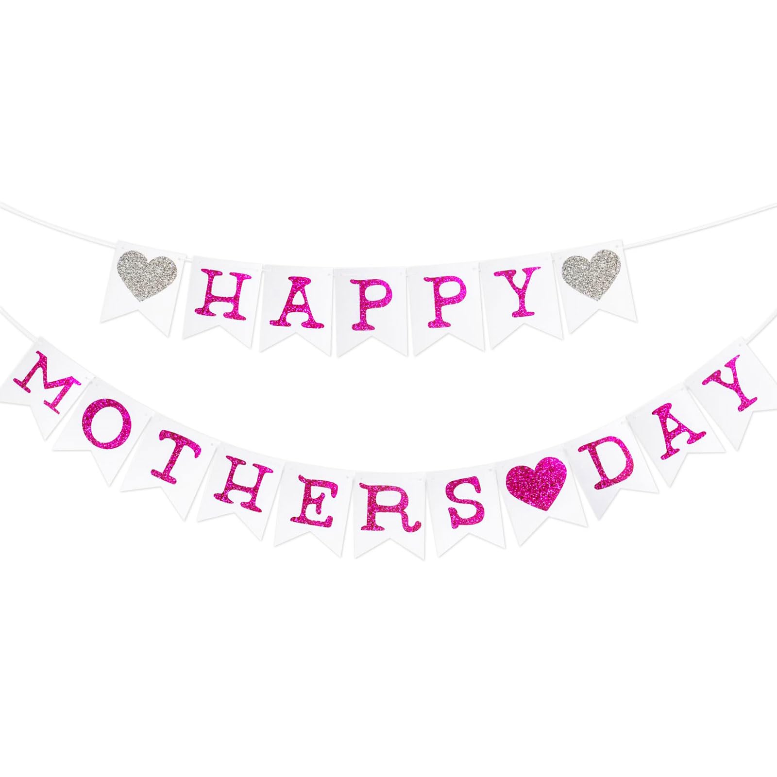 Happy Mothers Day Decorations, Happy Mothers Day Banner, Happy Mothers Day Bunting, Mothers Day Party Bunting Garland Supplies Decoration