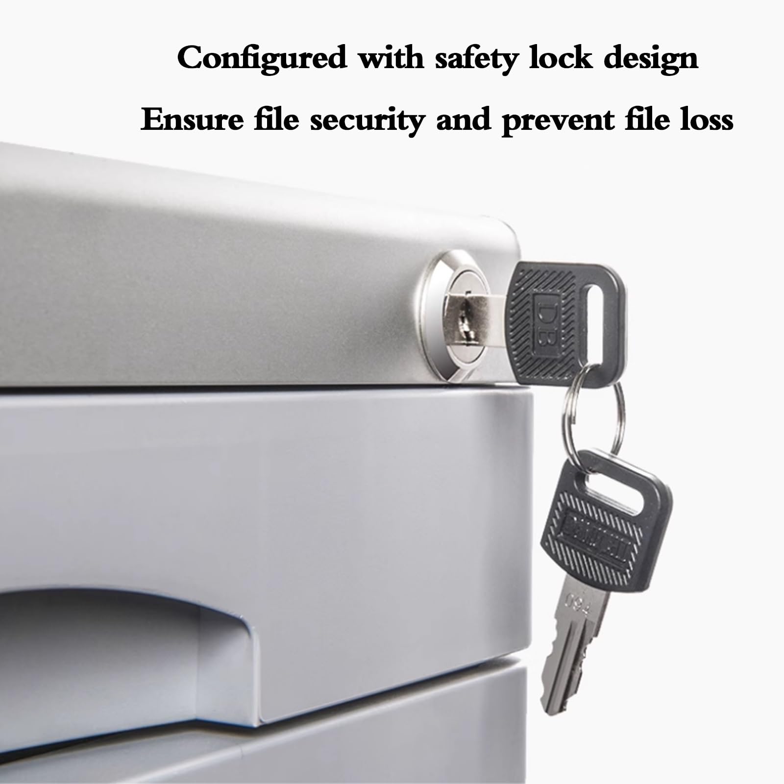 4 cassetti bloccabili desktop File Cabinet A4 Letter nizer per casa ufficio e posto di lavoro Cassetti in alluminio sicuro per archiviazione e protezione documenti