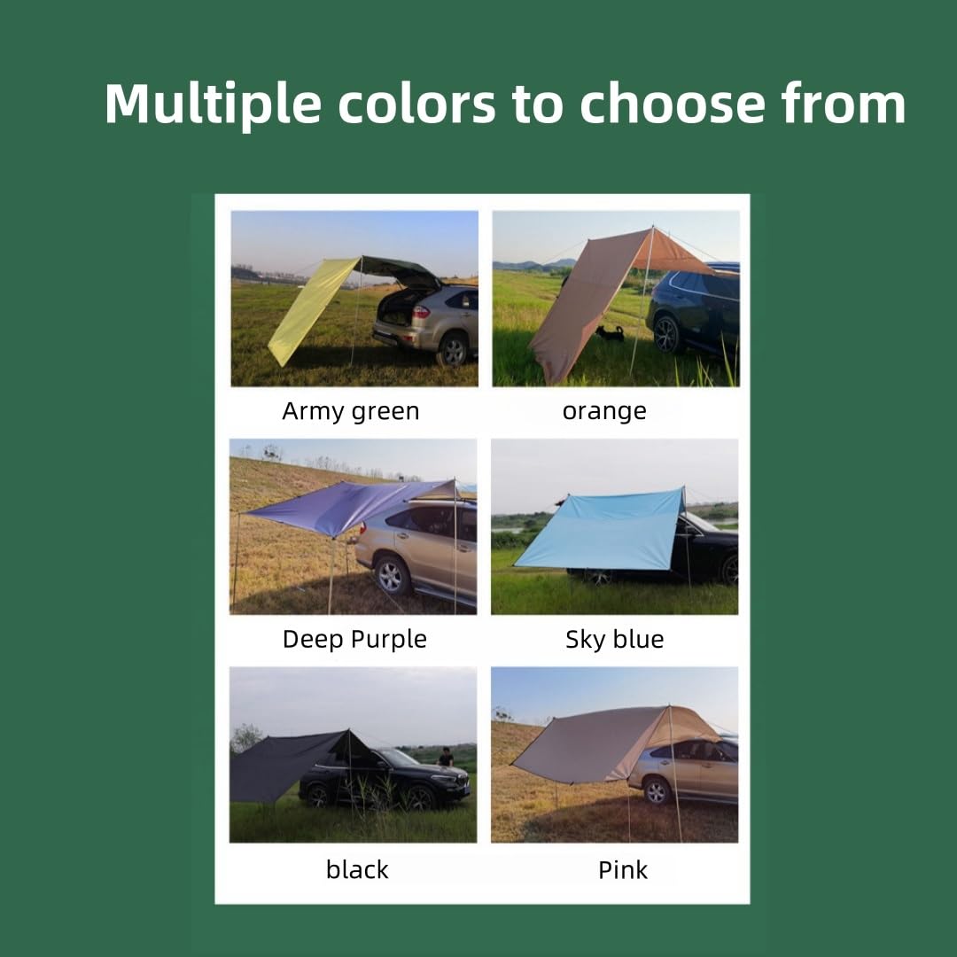 Tenda da campeggio per auto campeggio per autocarricapottinaImpedita dal vento dalla pioggia, riciclata traspirante 210D Oxford cloth, più colori disponibili, imballaggio portatile, pesca all'aperto(O