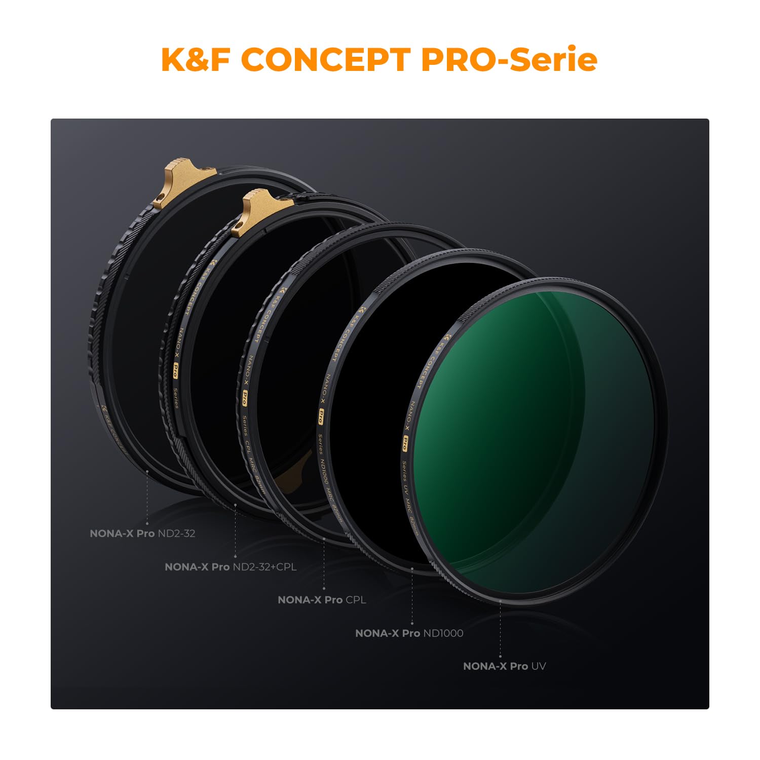 Filtr polaryzacyjny K&F Concept 82 mm CPL Circular Slim Optical Glass z ramką mosiężną HD, do obiektywów Sony Canon Nikon Fujifilm 82 mm, Nano-Xcel Pro