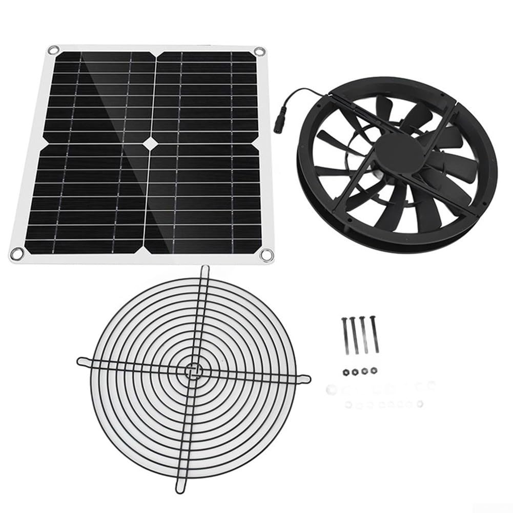 Kit ventilateur panneau solaire 12W 12V pour évents de toit poulailler serre