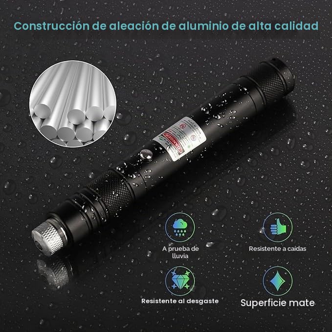 USB avanzada linterna de largo alcance, recargable de alta potencia con tapa de estrella extraíble versátil para observación astronómica