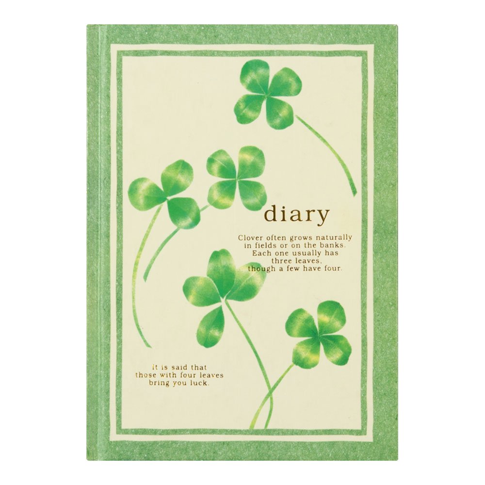 Amazon.co.jp: ミドリ 日記 クローバー柄 12313006 : 文房具・オフィス用品