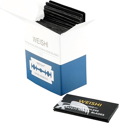 Miniatura 9 de WEISHI 50 cuchillas de afeitar de seguridad de doble filo extra inoxidable