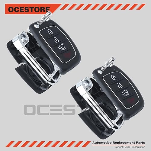 Miniatura 2 de OCESTORE 1 funda para llavero de coche compatible con 2013 2014 2015 2016 Santa fe Son-ata Tucson Key Fob Shell