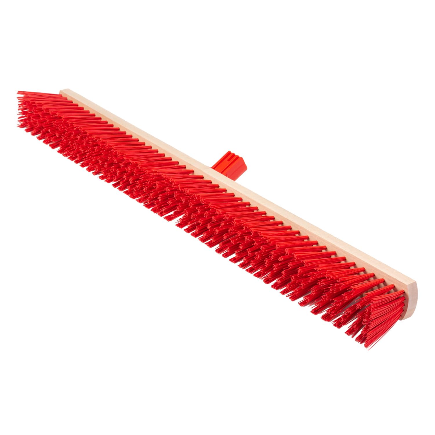 Tom PaR Straßenbesen | Besen | Kehrbesen mit Kunststoffstiel | Breiter Industriebesen | Hallenbesen | Gartenbesen | Großer Besen | Terrasse | Garage | Garten | 80 cm, Rot