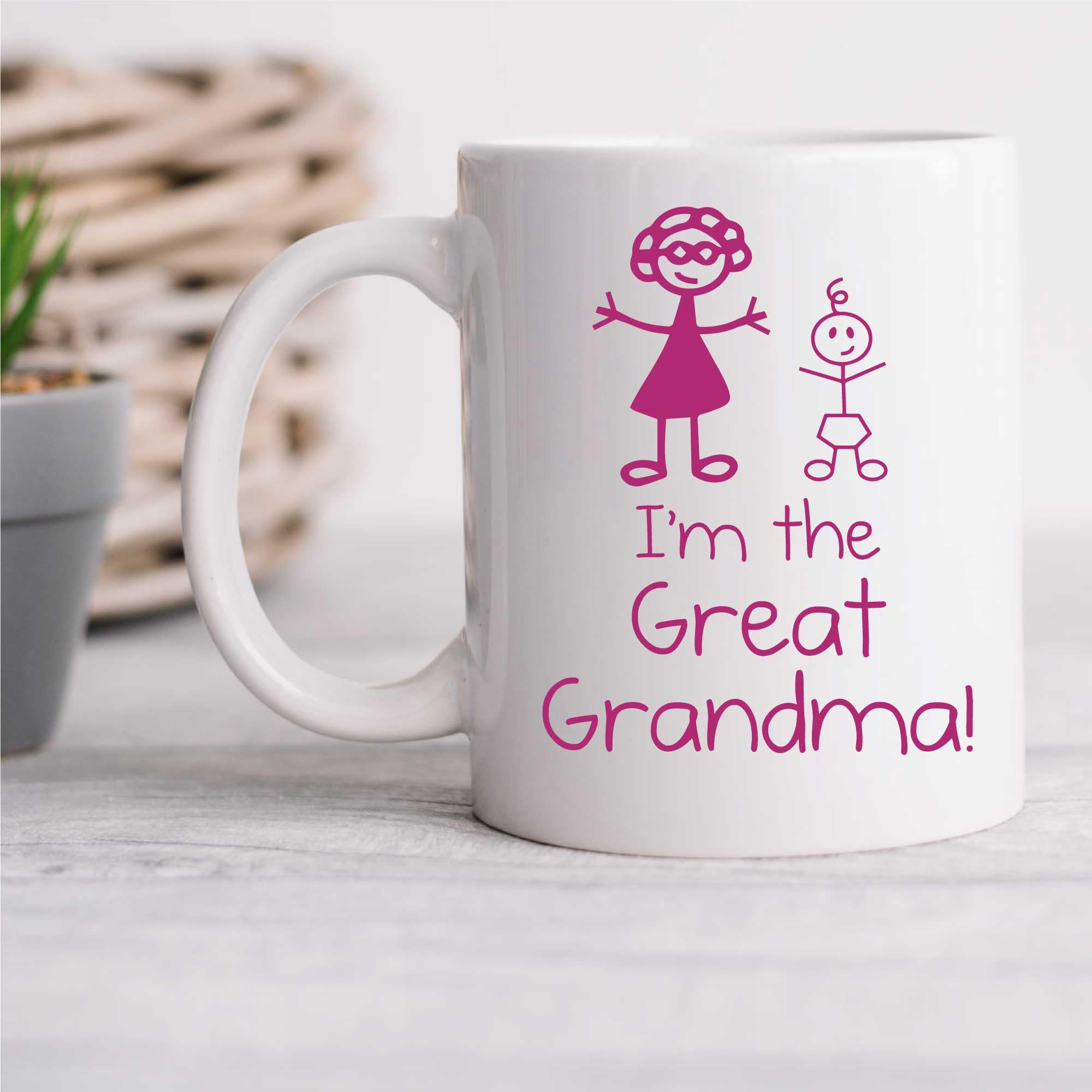 60 Second Makeover Men's White Limited I'm The Great Grandma Mug Gift Cup Ceramic Present Family New Baby