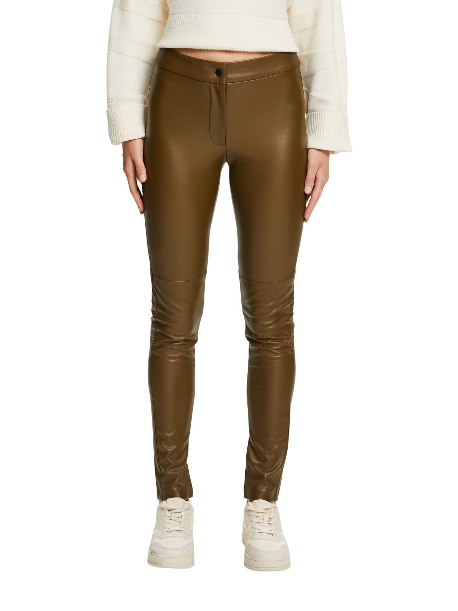 ESPRIT Women's Trousers, Dark Khaki, 30W x 30L