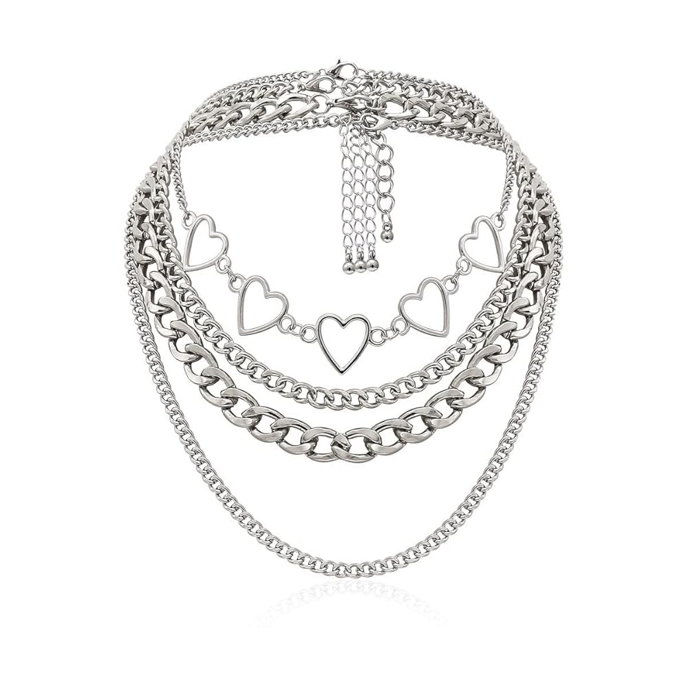 Amazon.com: Simple Heart Necklace Lolita Choker Chain