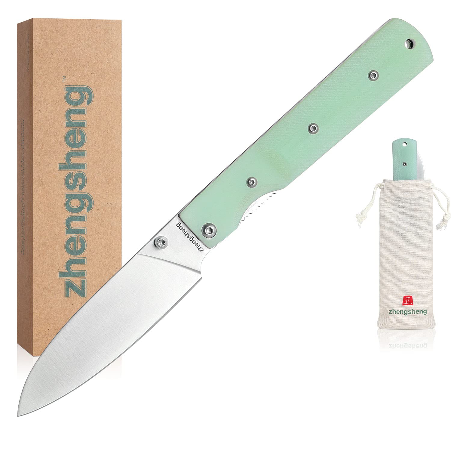 4.5" Folding Utility Knife 440A Stainless Steel Blade G10 Handle Pocket Foldable Fruit knife peeling knife for Outdoor Camping Activities