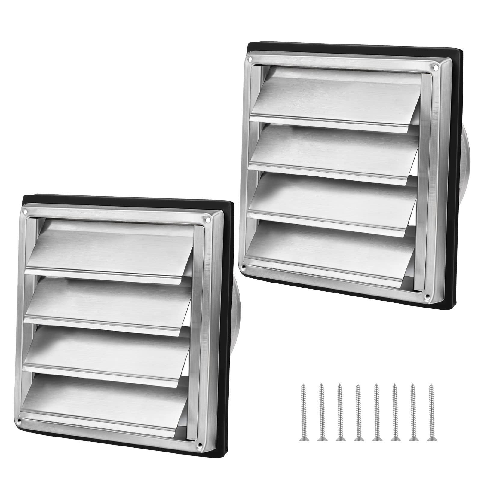 LALAGO 2 pièces Grille de ventilation Ø125mm, acier inoxydable, Grille hotte aspirante protégeant contre les intempéries