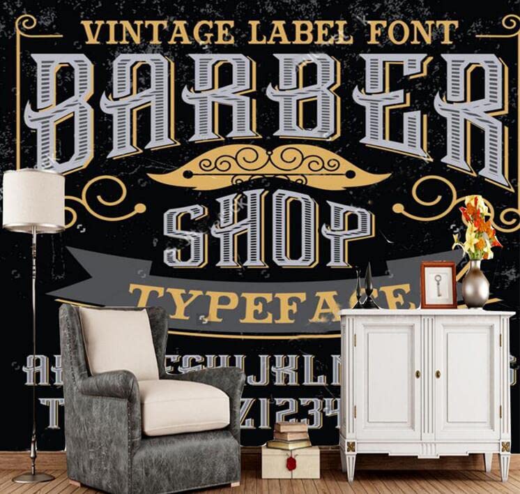 Papier Peint Adhésif 3D Panda Barbier – Déco Salon De Coiffure Tendance