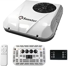 Sunster 12V Klimaanlage Wohnwagen, Dachklimaanlage für Wohnmobil, Wohnmobil Klimaanlage Kältefunktion Dachklimaanlage für PKW RV LKW Camper Bagger, Weiß
