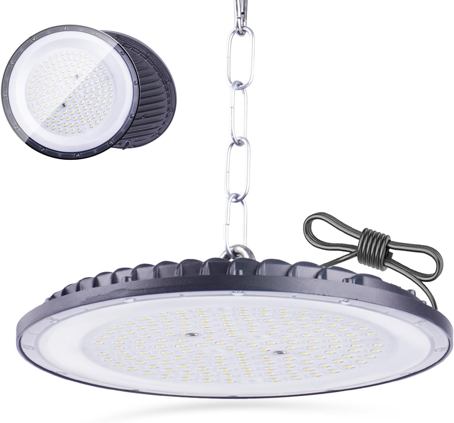 100 W LED UFO High Bay Warehouse Light, 110lm/w 144 LEDs Industrial Outdoor LED Floodlight, 6500 K IP65 Waterproof Ceiling Light LED UFO Indoor Chandelier, Workshop Lamp for Garage, Factory,