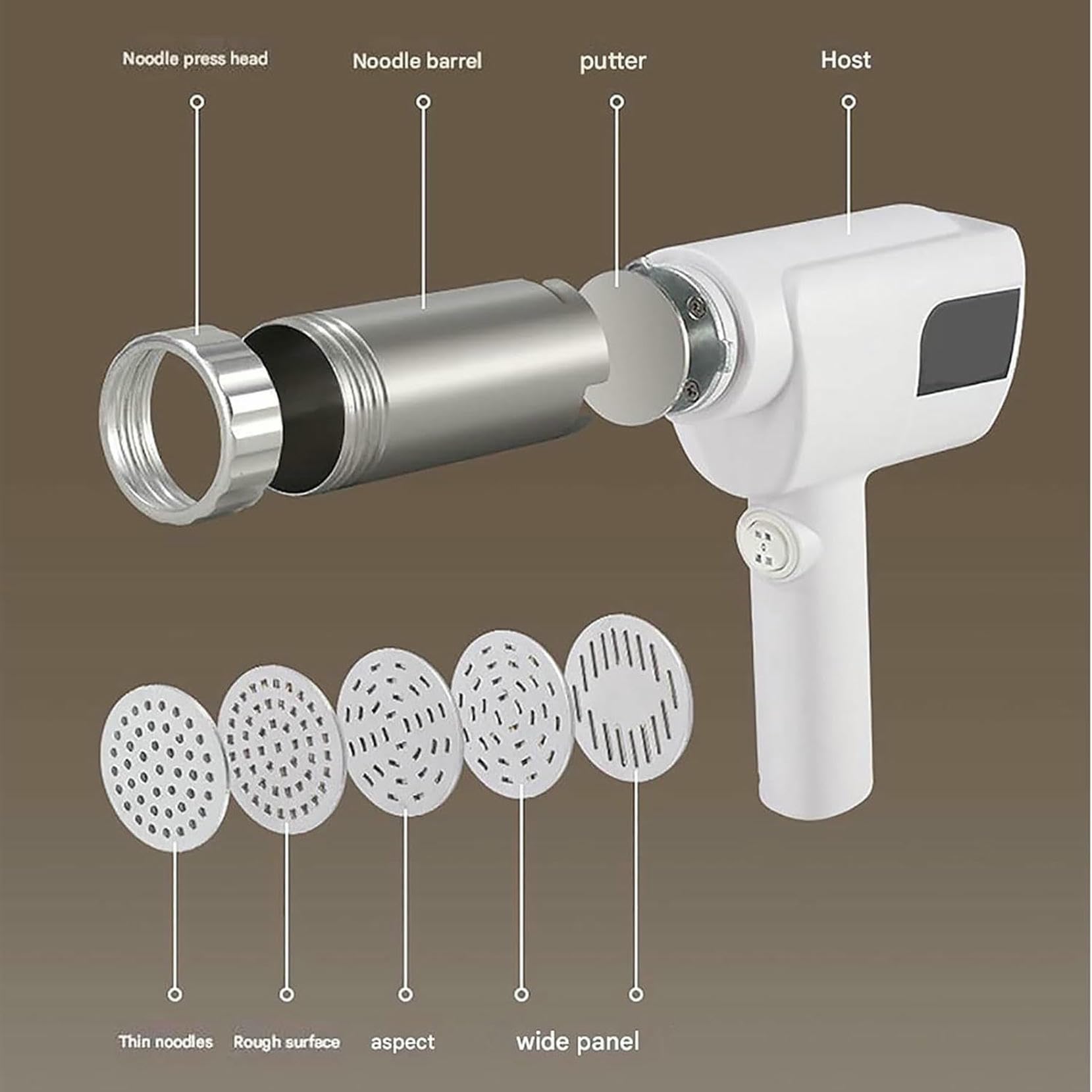 prensa para fideos, Máquina extrusora de pasta portátil con 5 moldes for fideos
