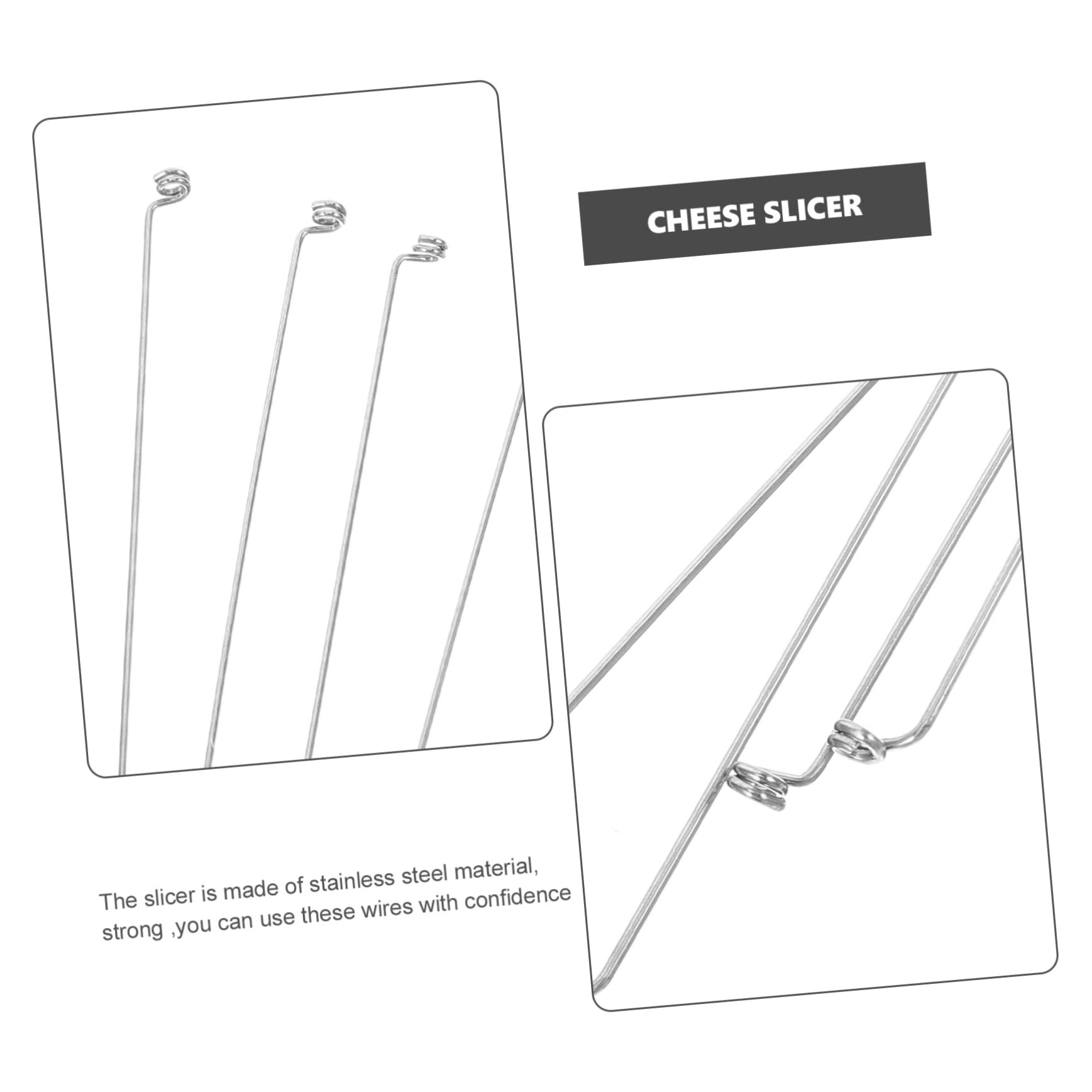 GRIRIW 50Pcs Cheese Cutting Wire Replaceable Slicer for Cheese Slices Kitchen Cooking Gadget for Home Restaurant and Food Stores