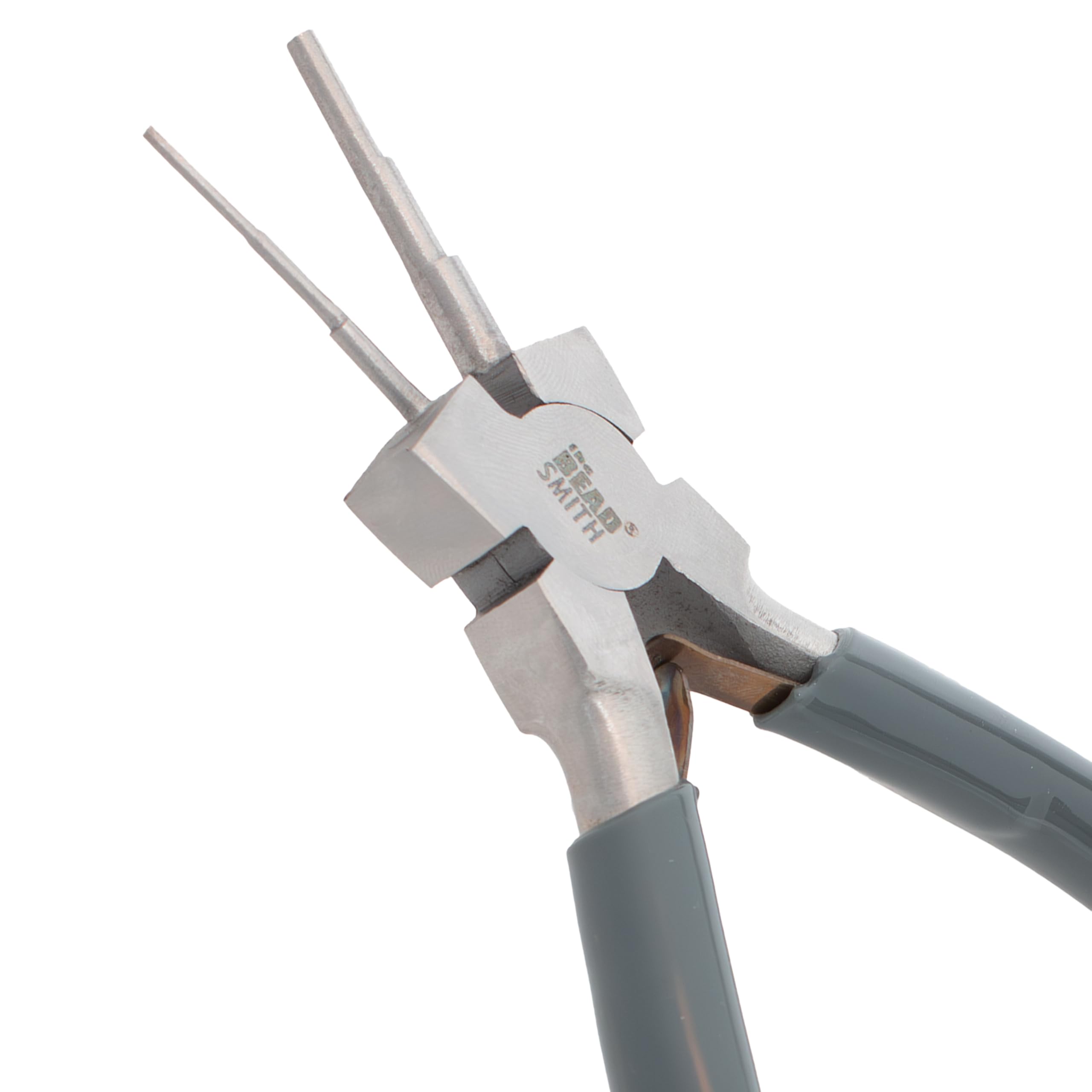 The Beadsmith Micro Wire Looping Pliers – Create 6 Sizes (Ranging 1-4mm) of Loops & Jump Rings, 5.5" Long (140mm), Polished Steel Head & PVC Comfort Handle