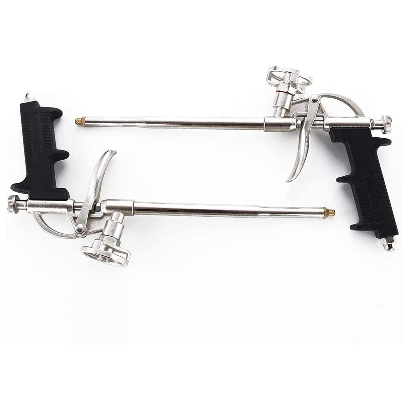 Holdfiturn 2Pcs Foam Gun Professional Foaming Gun Metal PU Heavy Duty Expanding Foam Gun for Caulking Filling Sealing Home Office