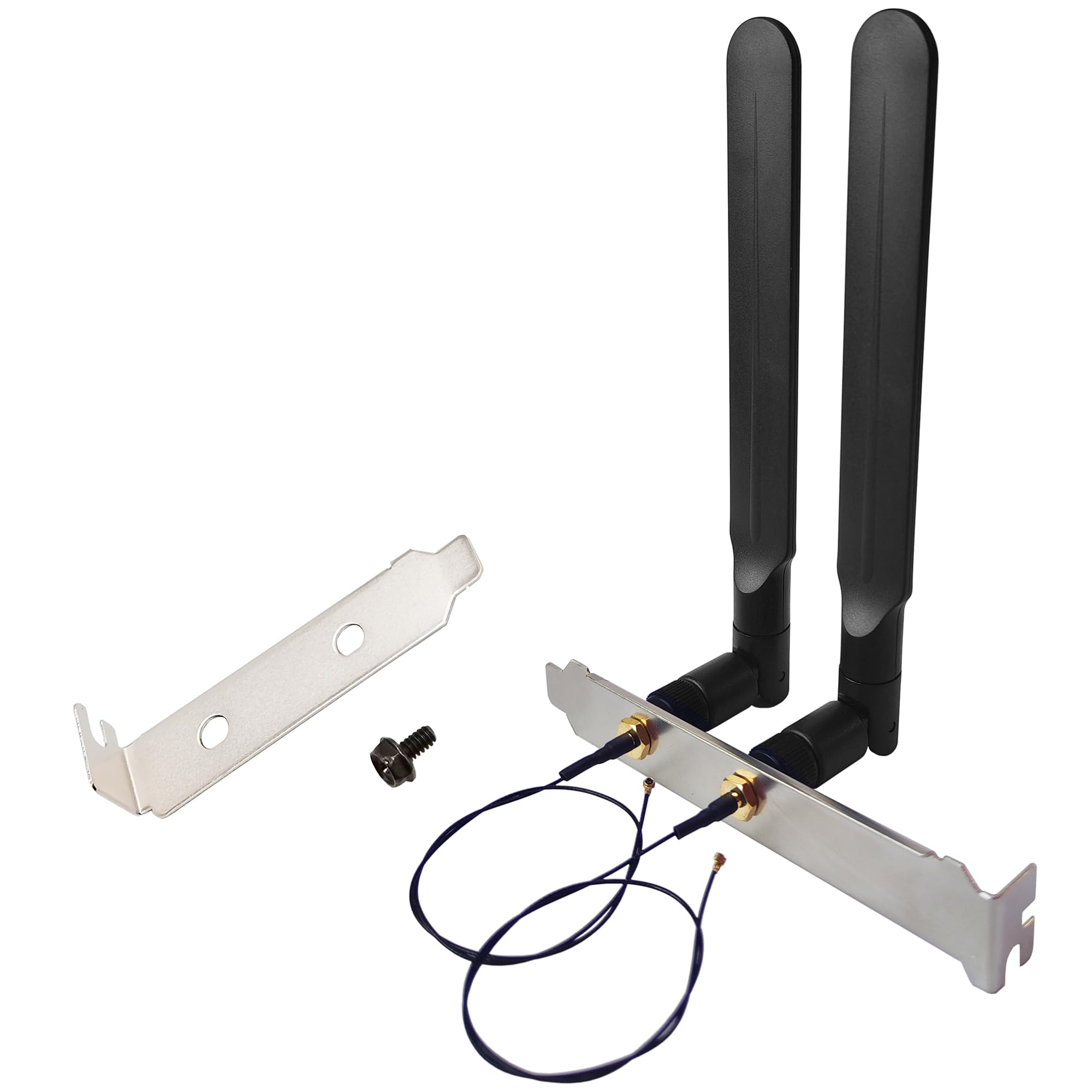 Eightwood 2.4GHz 5GHz Dual Band WiFi Antenna RP-SMA Male Antenna + IPEX U.FL To RP-SMA Female Cable 6 Inch (2-Pack) For Mini PCIe Network Card USB WiFi Adapter Wireless Router Hotspot Price