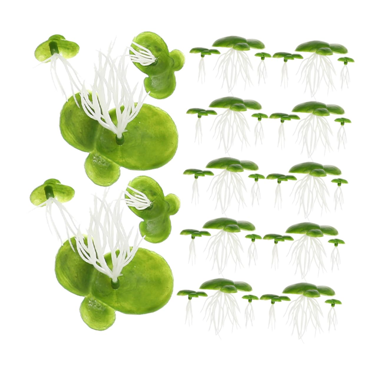 IMIKEYA 450 piante galleggianti artificiali per acquari, decorazione di acquari, piante di simulazione accessori per acquari, effetto naturale e ombra per pesci