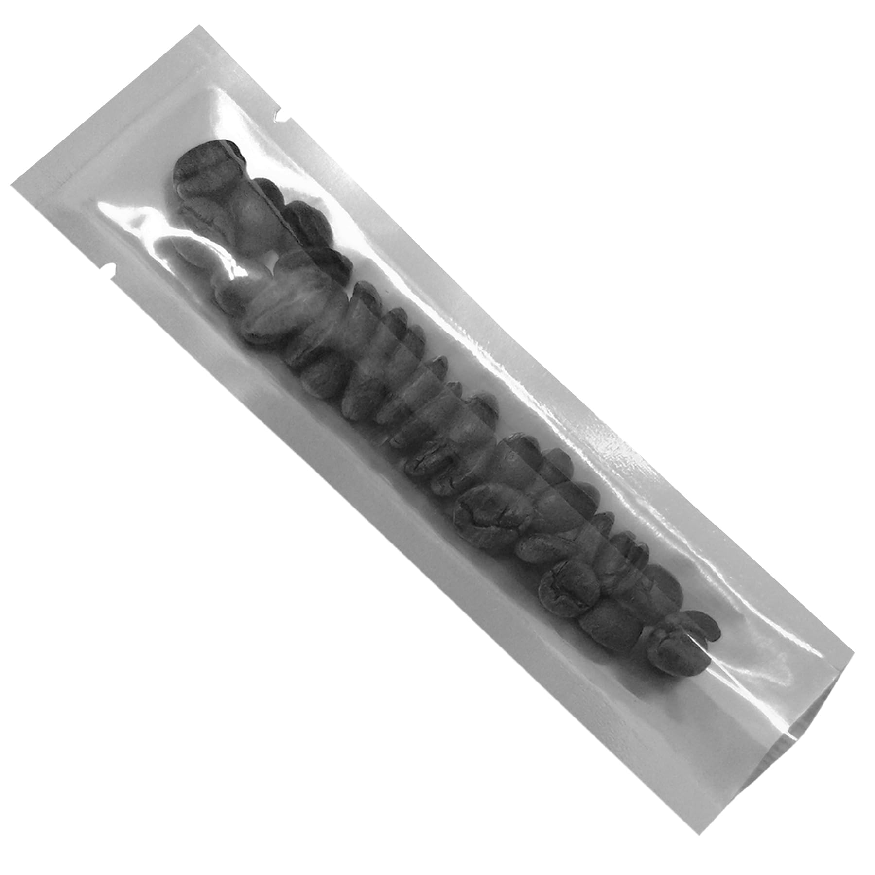 PABCK 100 Pcs 1.57x6.5 inch (inside size 1.18x6.1 inch) Clear Front Vacuum Heat Sealable Foil Bag Mylar Packets for Travel Sample Packaging Spice