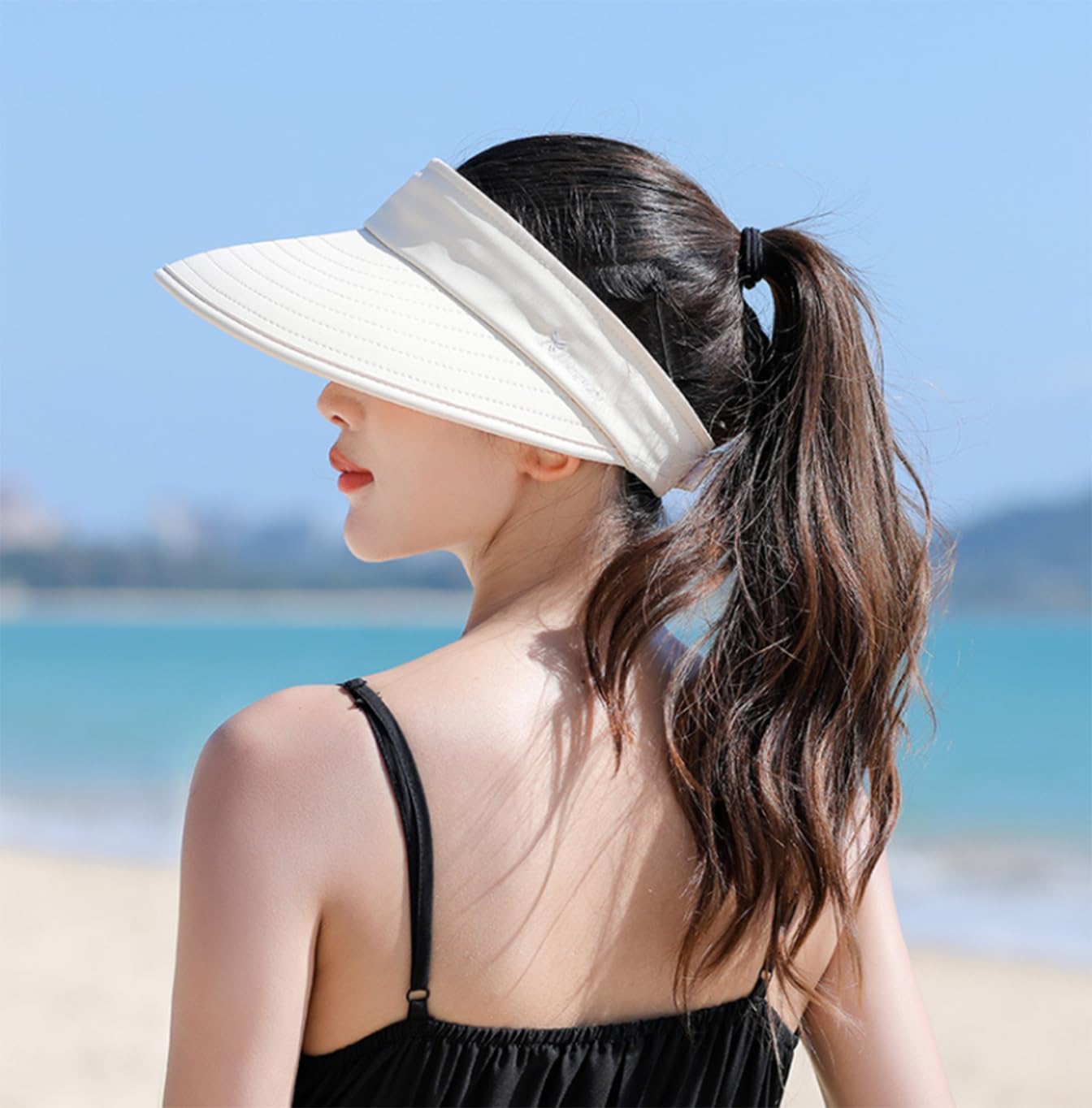 Gorra con visera deportiva para verano, gorro para el sol, desmontable, para mujer, ala ancha, plegable, sombrero de playa, viaje, protección UV, gorra de béisbol, piscina, camping, pesca, jardinería