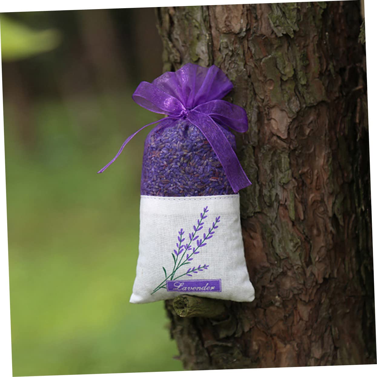Torba na szczęście, Lucky Bag wisiorek ozdoby, saszetka błogosławieństwa, 20 szt. Ciemnofioletowy nadruk Lawendowe saszetki Puste zapachowe saszetki Torby do szuflad Szafy Samochody Szafy