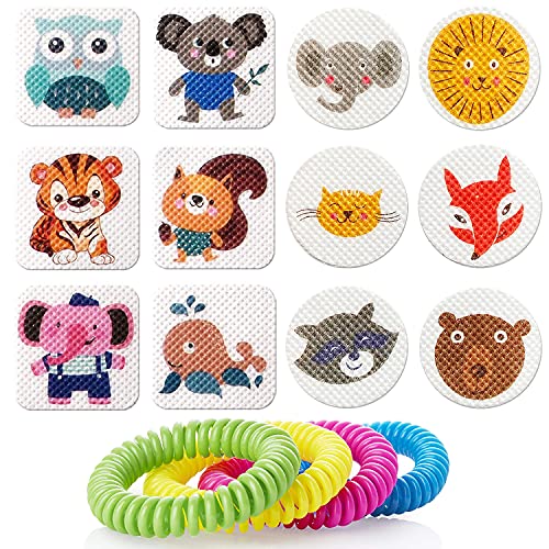 BuggyBands 240 Pack Mosquito Repellent Stickers for Kids Adult Outdoor Indoor Travel, Natural Plant Based Ingredients Mosquito Patches Stickers with 4 Pack Mosquito Bracelets