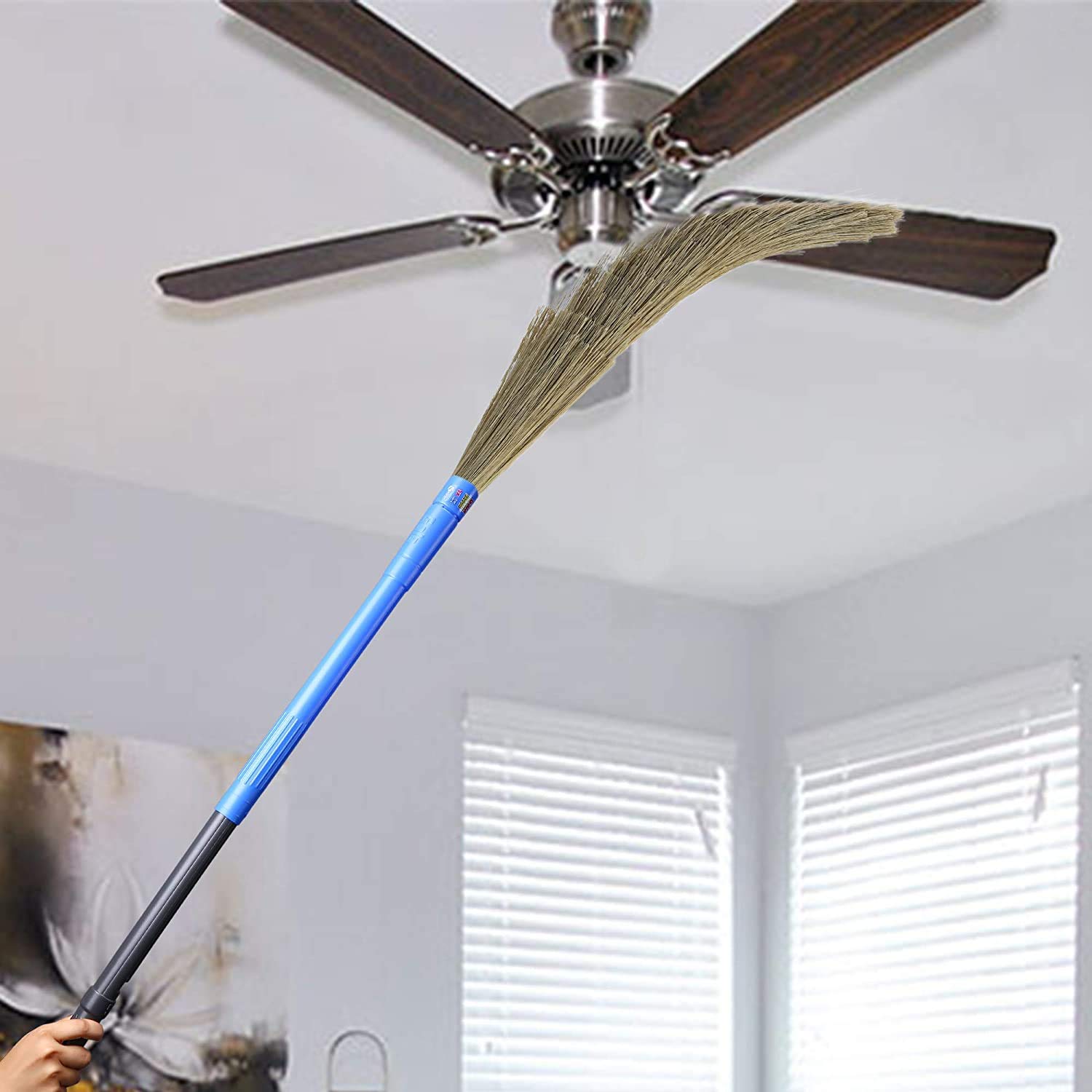 Gala No Dust Floor Broom- (Freedom from New Broom Dust- Bhusa) 2-in-1 - with Extendable Handle (2)