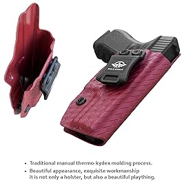 POLE.CRAFT Carbon Fiber IWB Kydex Holster Fits: Glock 19 19X 25 44 45 (Gen 1 2 3 4 5) & Glock 23 32 (Gen 3 4) - Inside Waistband Carry Holster for G19 G19x G23 G25 G32 G44 G45